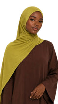 Hijab jersey premium Luxe -     Olive Impérial