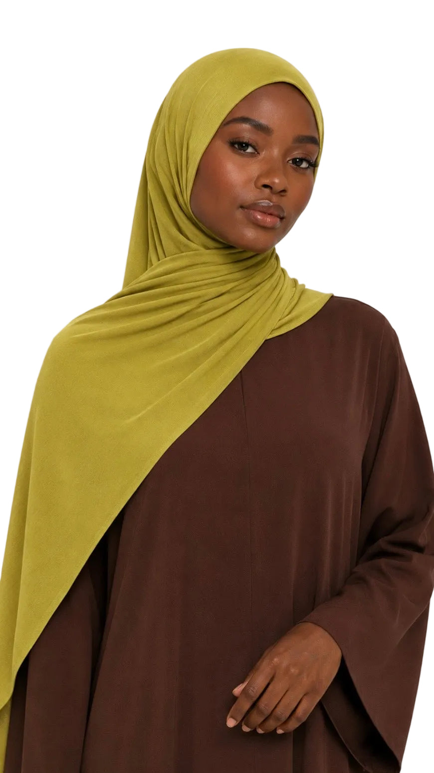 Hijab jersey premium de Luxe -     Olive Impérial