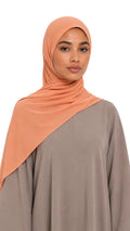 Hijab Jersey premium Luxe - Pêche Nude