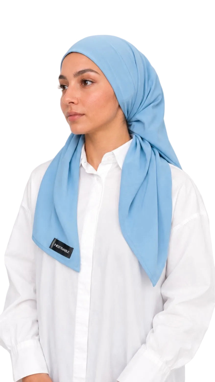 Carré de soie de Médine  - Bleu Bébé