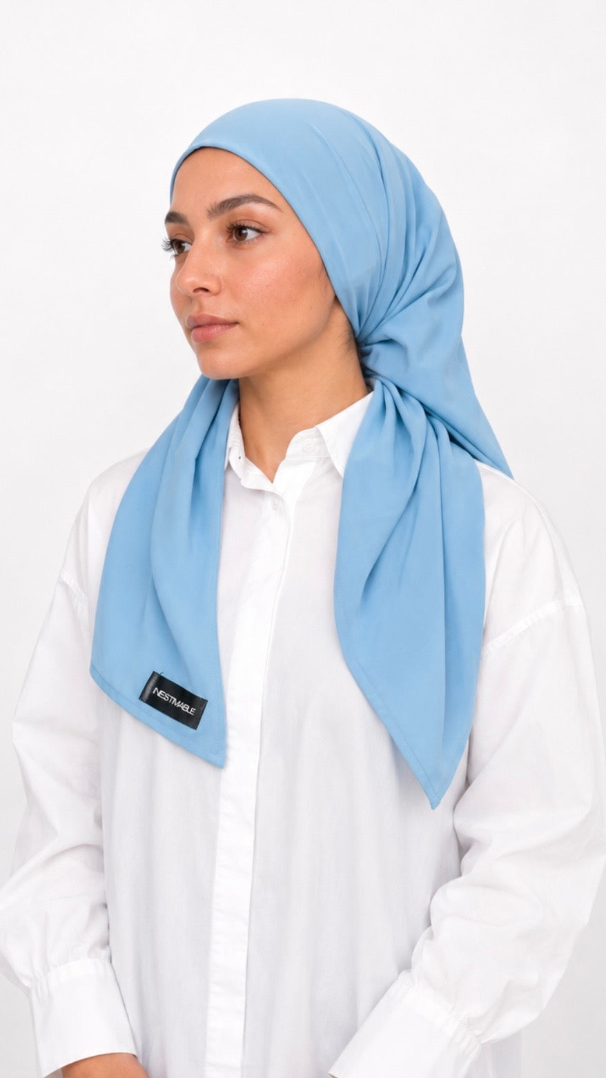 Carré de soie de Médine  - Bleu Bébé