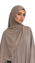 Hijab jersey liquide - Taupe intense