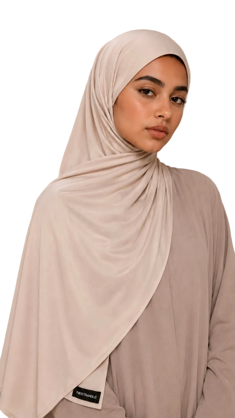 Hijab jersey liquide - Pinky nude