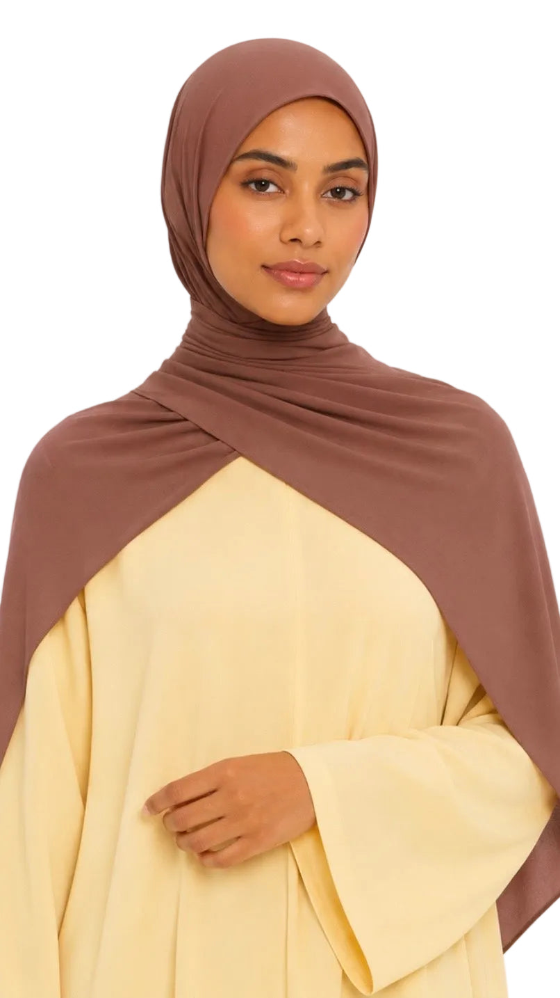 Hijab jersey premium de Luxe - Brown