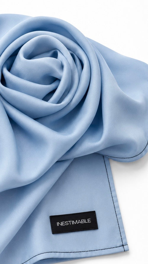 Carré de soie de Médine  - Bleu Bébé