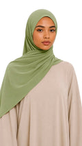 Hijab jersey premium Luxe - Matcha Green